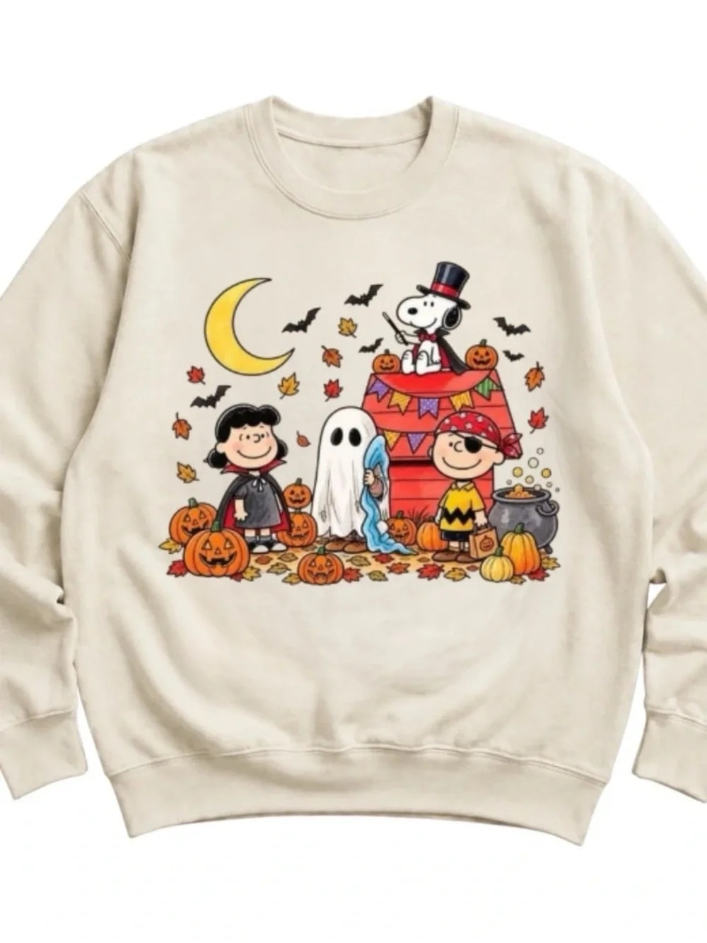 Cream Halloween Sweatshirt - Snoopy &
Peanuts Characters